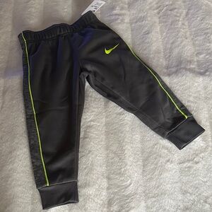 Nike Kids Charcoal Joggers with Lime Highlights NWT 2T